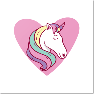 Amazing Unicorn Dreaming For Valentine Day hearts,Gift For Girl Posters and Art